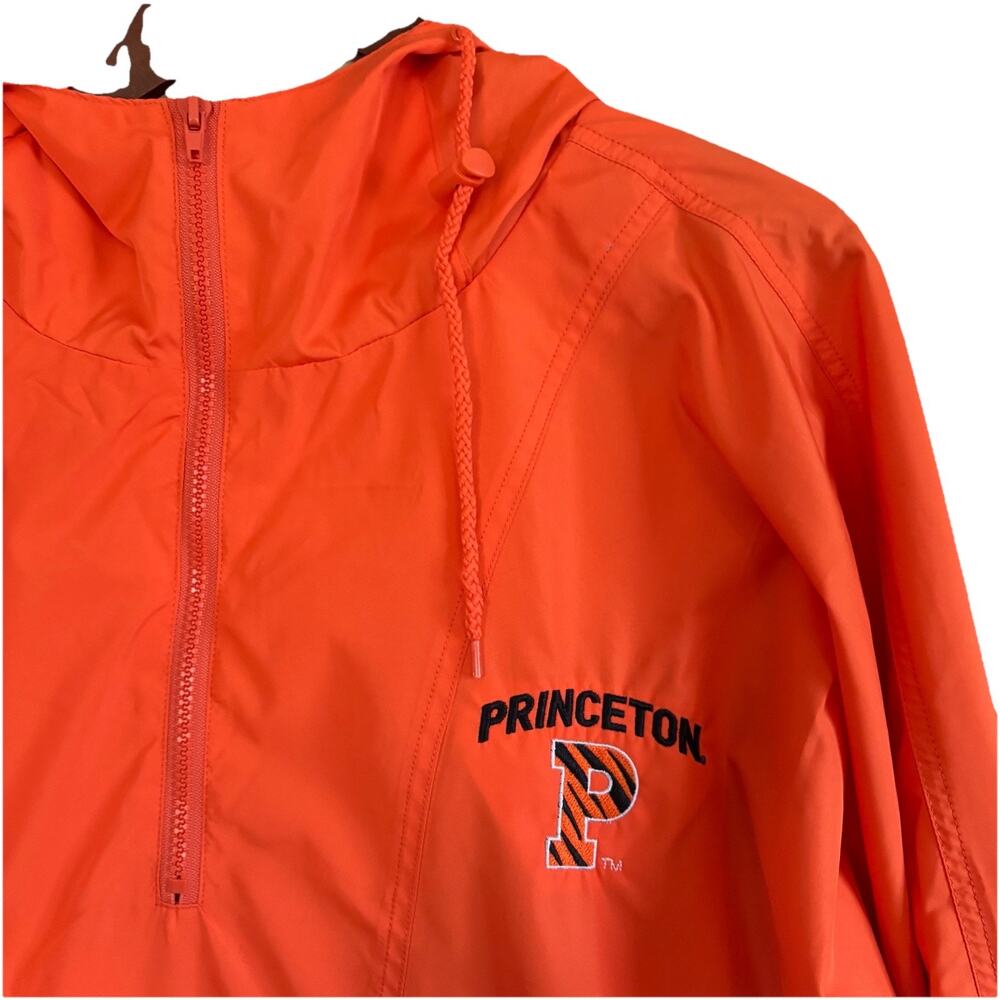 Turfer Sport Orange Princeton 1/4 Zip Windbreaker Size XL Lightweight Zip Pouch